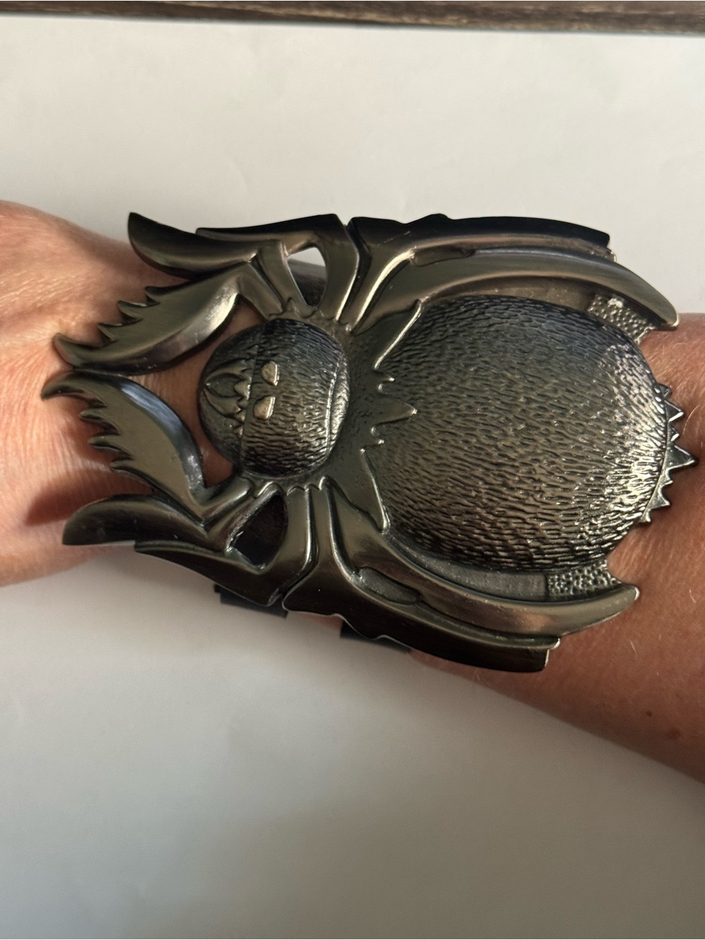 Rare 90's Vintage Molded spider Forearm Gauntlet Cuff - Goth Punk Cosplay Art
